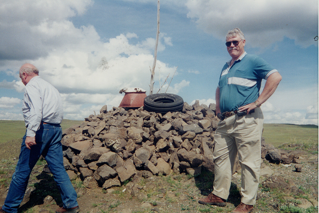 John Thompson (right) with Wallace Mays, NE Mongolia, 1998