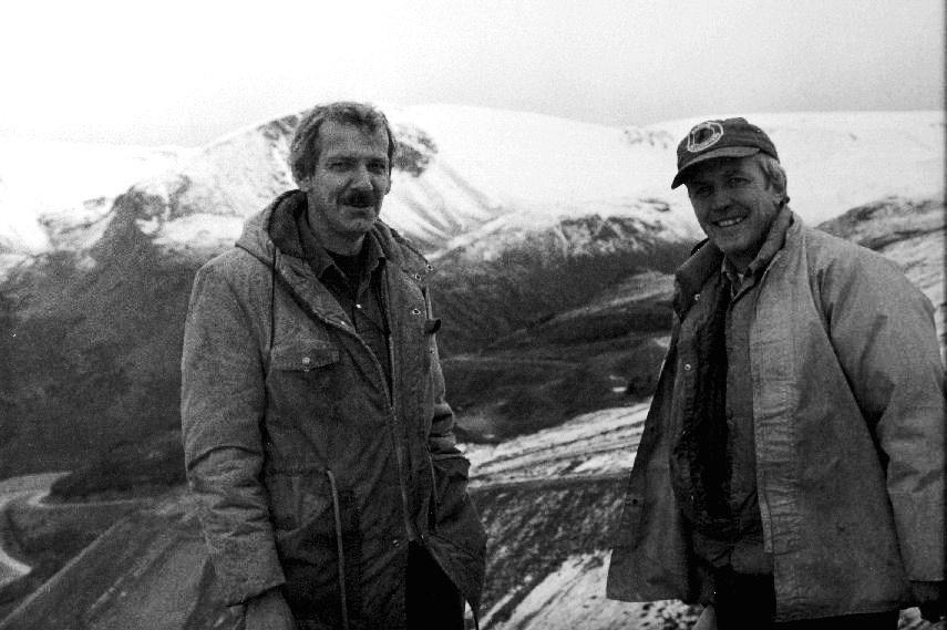 Nicholas Carter with Gerry Auger, Toodoggone, 1986