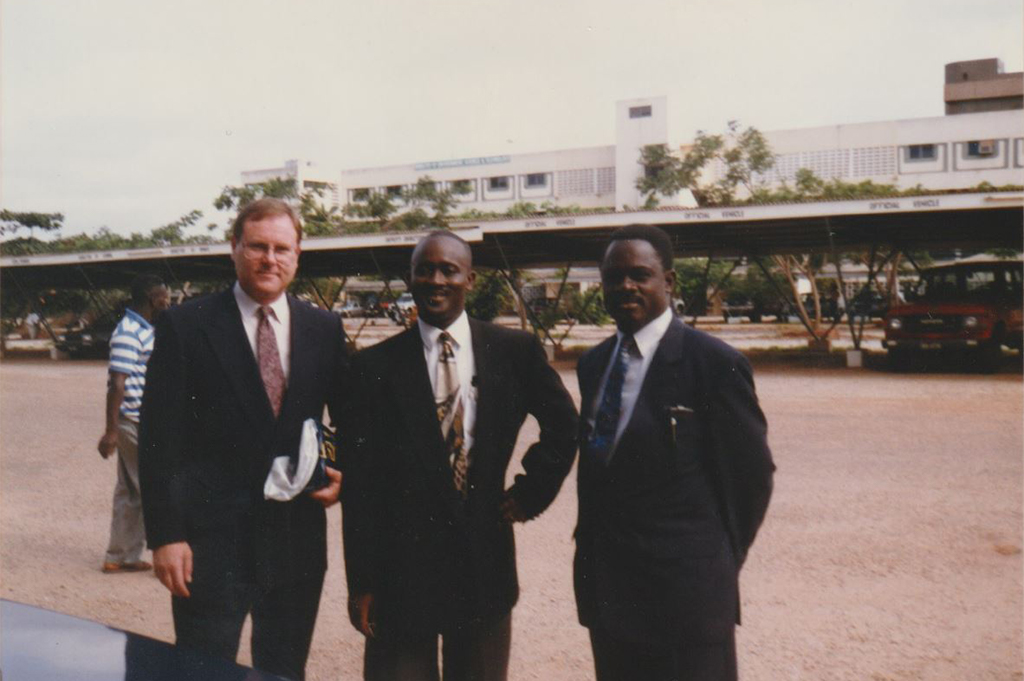 Robin Dow with Nana Gyau and Nana Ampofo, Accra, Ghana, 1995